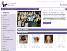 Tablet Screenshot of handmadeartists.com